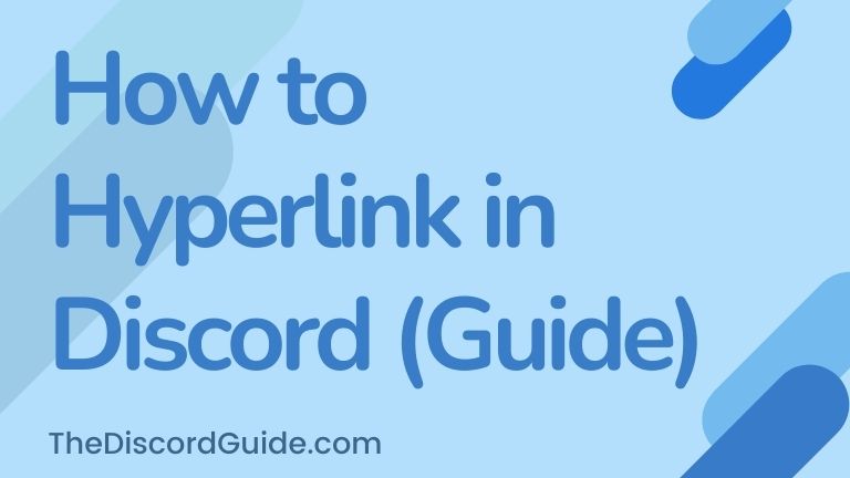 how to hyperlink in discord