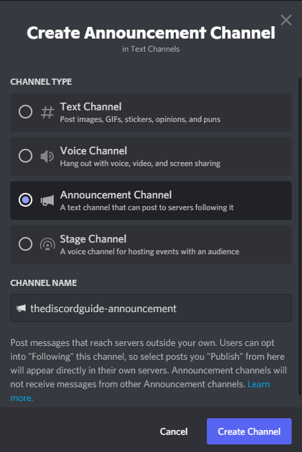 How to Make an Announcement Channel on Discord PC