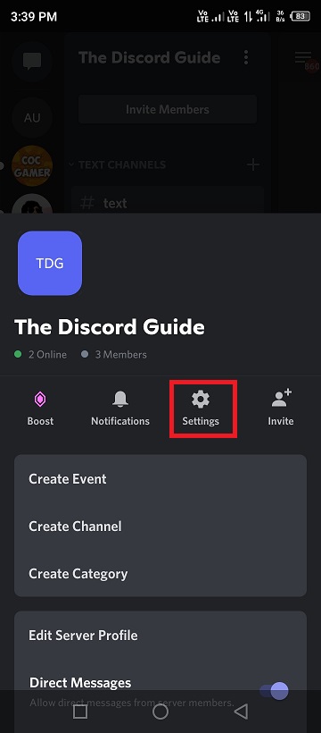 How to Move Categories in Discord Mobile