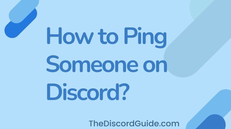 How to Ping Someone on Discord
