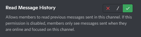 read-only channel settings