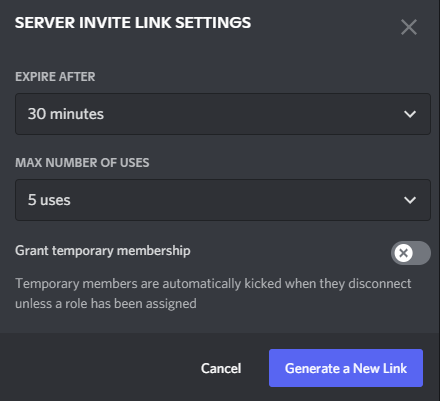 discord server private channel invite-only
