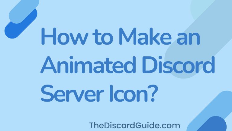 how to make an animated discord server icon