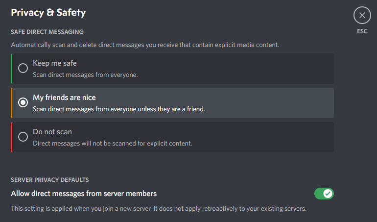 How to Disable Direct Messages on Discord Server