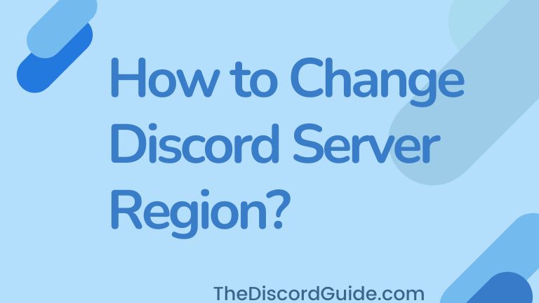 how to change discord server region